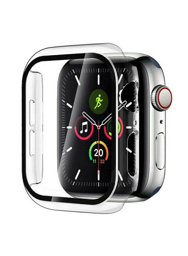 Protective Case With Tempered Glass Screen Protector For Apple Watch Series 4/5/6 40mm Clear