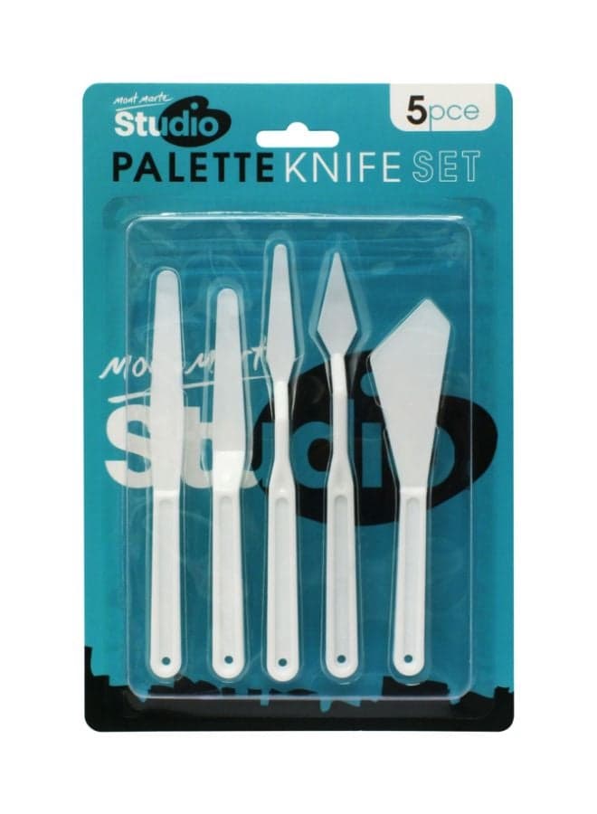 5-Pieces Studio Palette Knife Set White