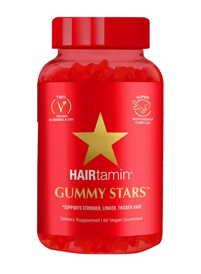 Hairtamin Gummy Stars Hair Vitamins - 60 Capsules