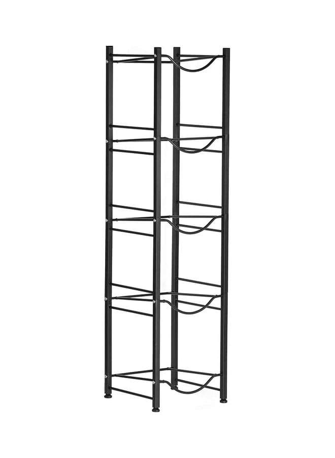 5-Tier Water Bottle Storage Rack Black 13.39 x 13.07 x 52.97cm