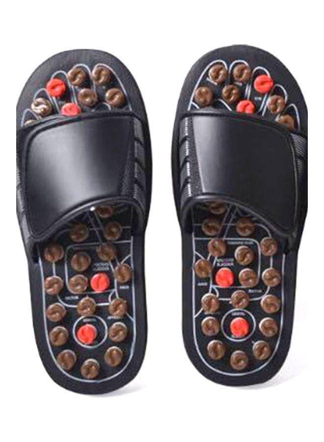 Foot Acupoint Activating Massage Anti-slip Slippers Brown/Red/Black