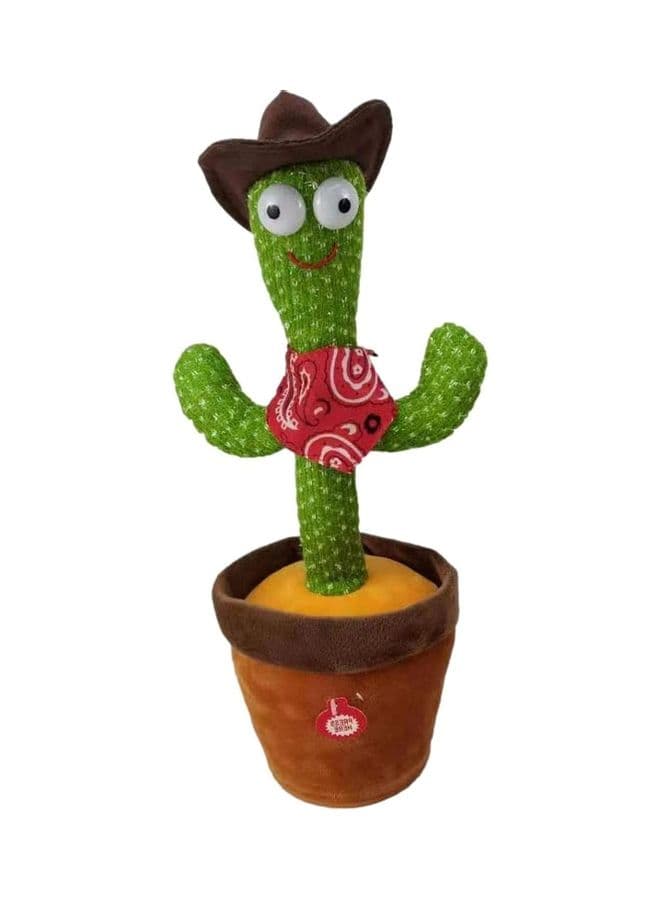 Cute Electric Dancing Cactus Plant Stuffed Big Eyes With Beatuiful Hat Toy