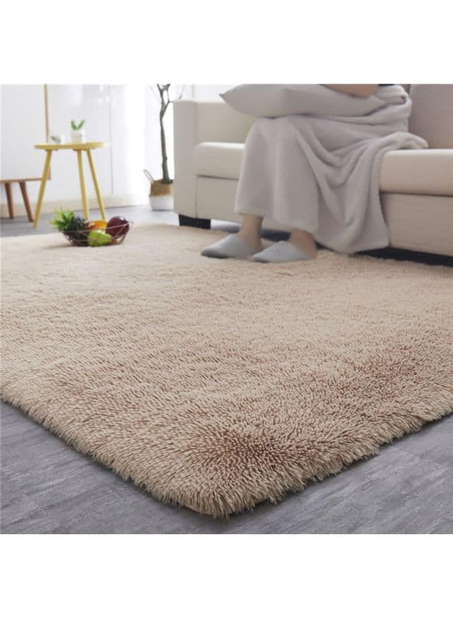 Soft Plush Carpet Beige 80x200cm