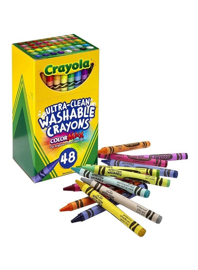 48-Piece Ultra Clean Washable Crayon 5.72x7.46x12.54cm