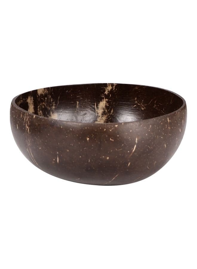 Natural Raw Coconut Shell Bowl Round Brown 18 x 18 x 8cm