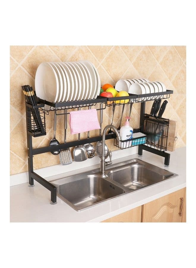 Stainless Steel Kitchen Rack Black 82cm