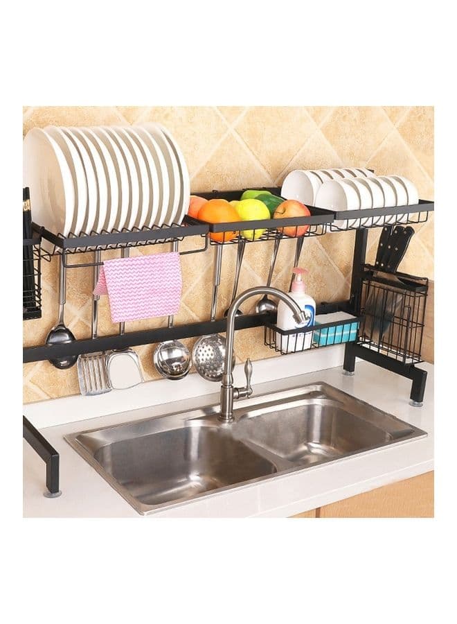 Stainless Steel Kitchen Rack Black 92cm