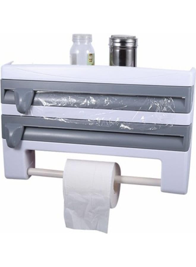 Wall-Mounted Film Holder Grey/White 39x10x24cm