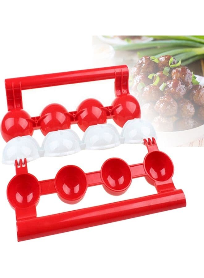 Homemade Stuffed Meatballs Maker Cooking Tools Red/White