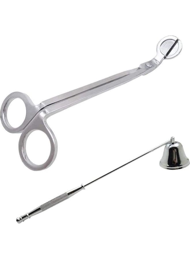 Wick Trimmer Candle Accessory Set Silver