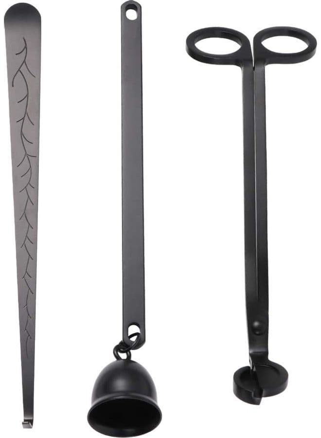 3 in 1 Candle Accessory Set Black