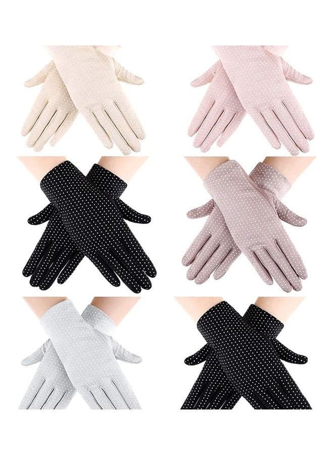 6 Pair Casual Printed Gloves Multicolour
