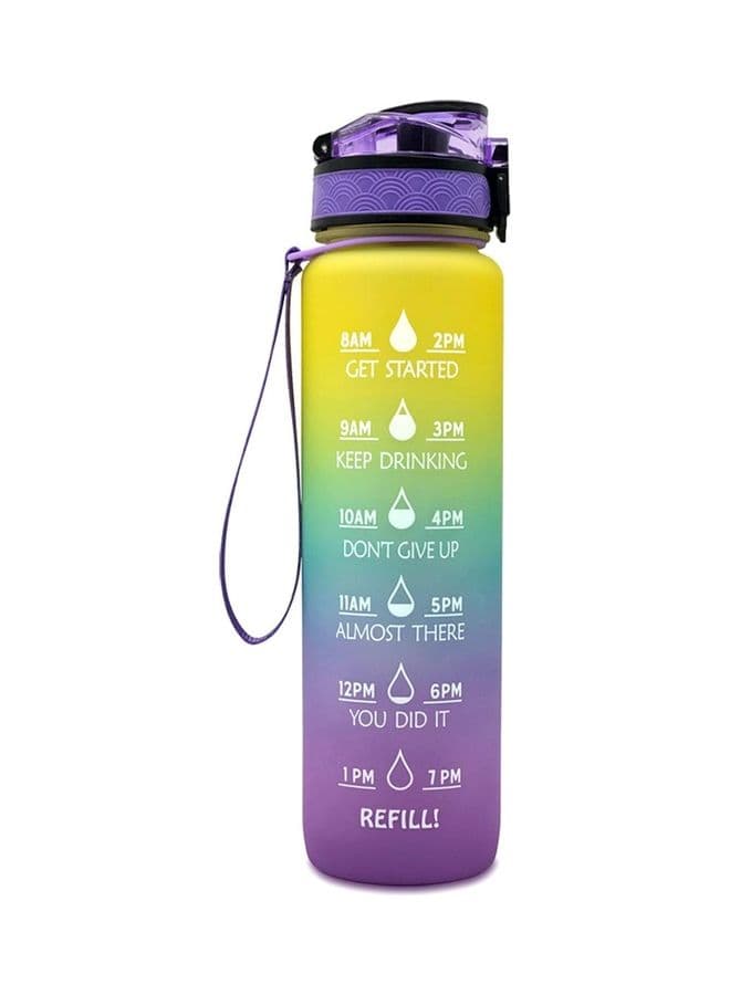 Portable Sports Water Bottle With Time Marker
