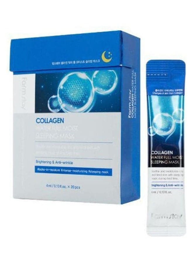Collagen Water Full Moist Sleeping Mask - 20 Pcs Blue
