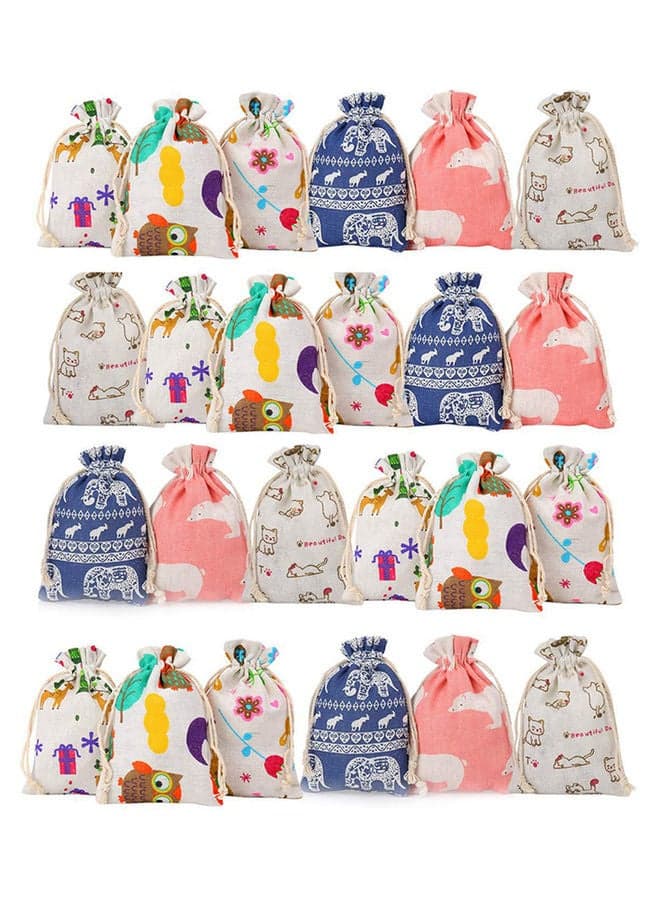 24-Piece Cartoon Print Candy Storage Bag