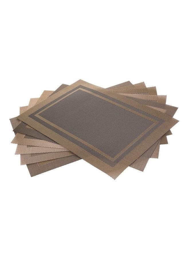 6-Piece Placemat Set Brown/Grey 45x30cm