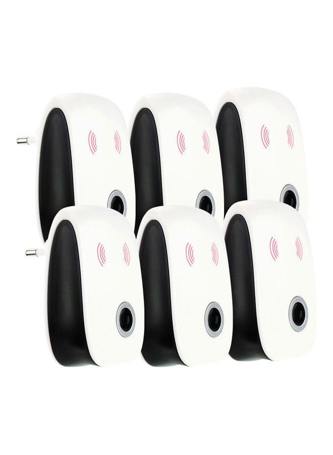 6-Piece High Quality Ultrasonic Electronic Pest Repellent White