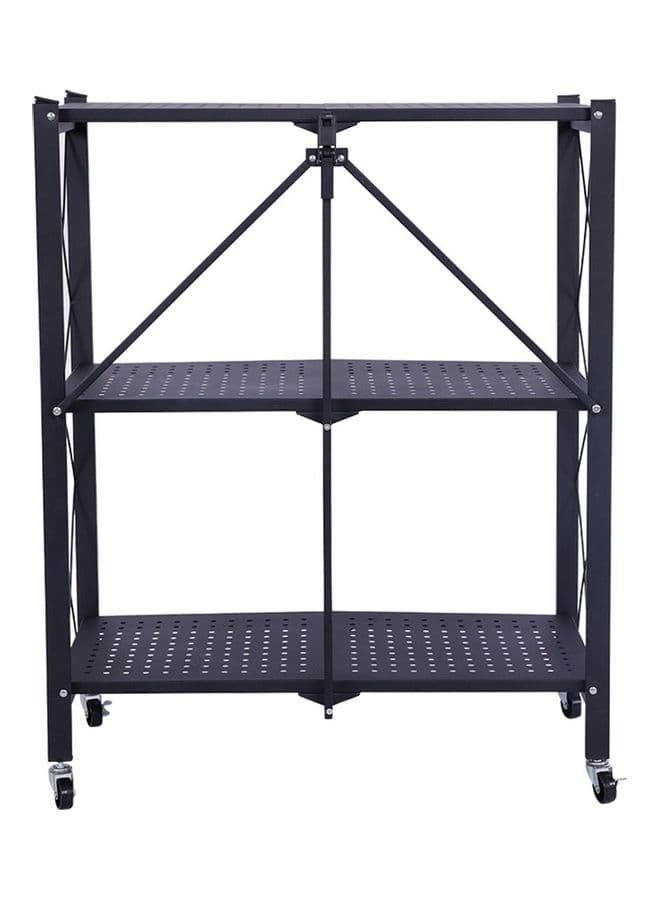 2-Tier Rack Black 72x34x85cm