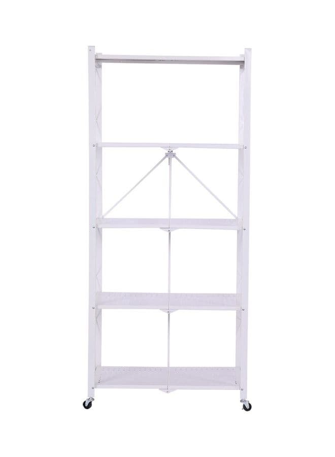 4-Tier Rack White 162x11x39cm