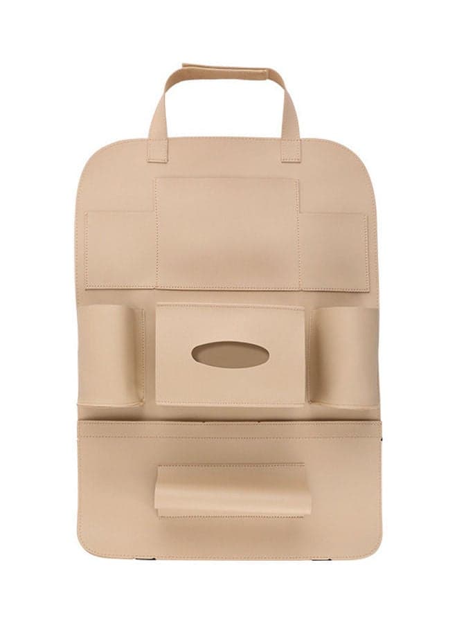 Car Seat Back Hanging Multiple Pocket Leather Storage Organizer
