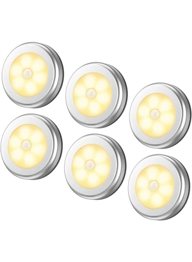 6-Piece Under Cabinet LED Lights with Sensor Warm White