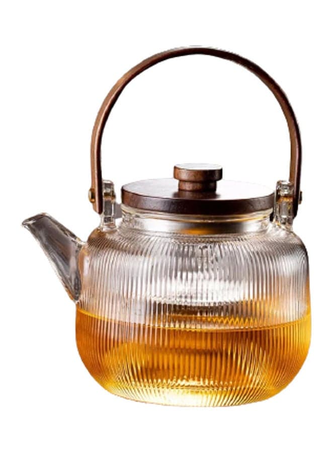 Elegant Glass Teapot with Gold Accents, Heat-Resistant Borosilicate Tea Kettle, Clear Infuser Pot for Loose Leaf & Flowering Tea, Modern Kitchenware ,Glass Teapot, Gold Accent Teapot, Borosilicate Glass Kettle, Loose Leaf Tea Maker, Flowering Tea Pot, Modern Tea Set, Transparent Tea Kettle, Luxury G