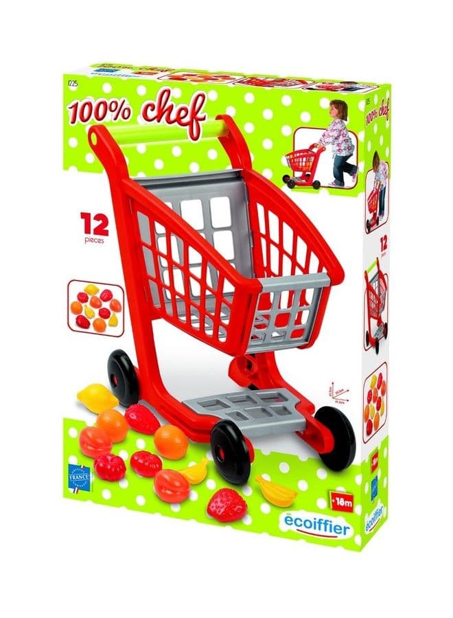 12-Piece Chef Garnished Supermarket Trolley Play Set