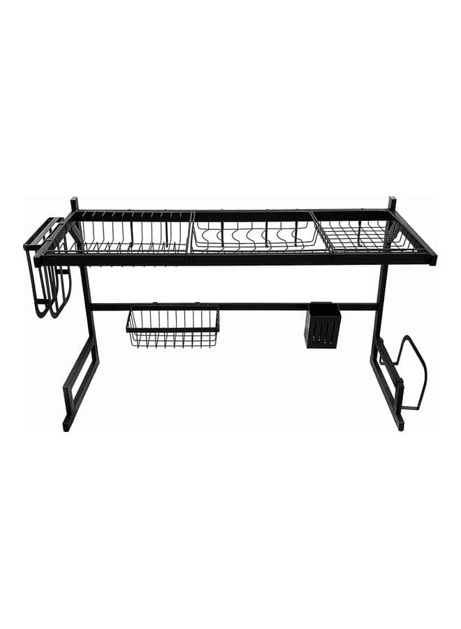Dish Drying Rack Black/Grey/Silver 86x52x34cm