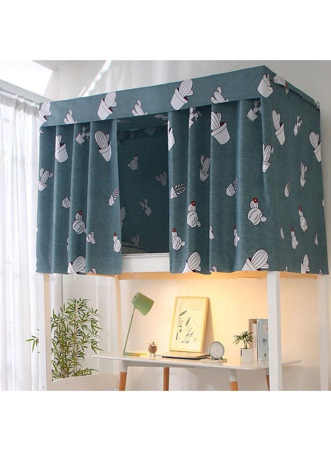 Upper Deck Curtain With Outer Space Design cotton Green/White 195 x 90 x 115cm