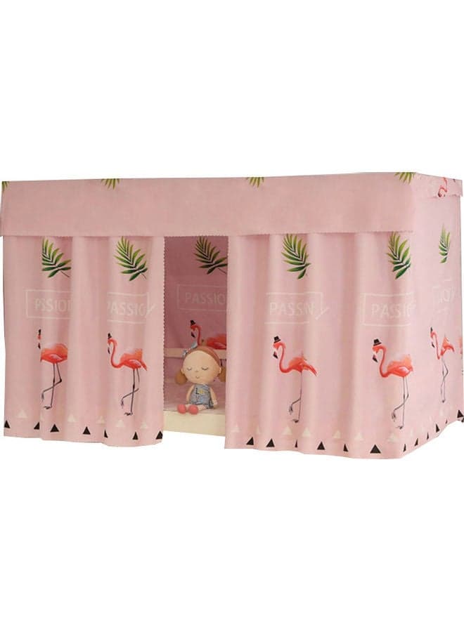 Upper Deck Curtain With Flamingo Design Cotton Pink/Green 195 x 90 x 115cm