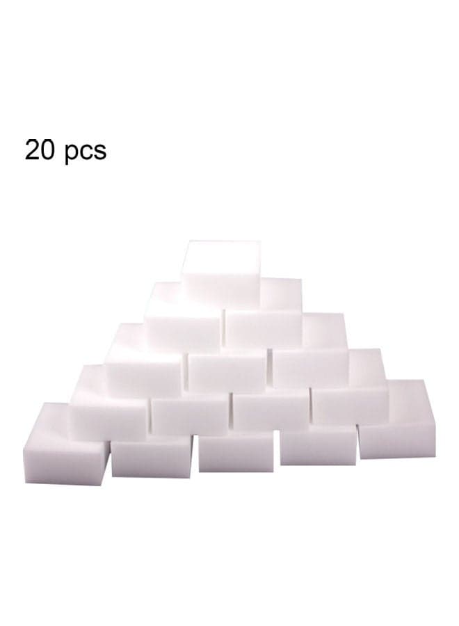 20-Piece Cleaning Sponge Set White