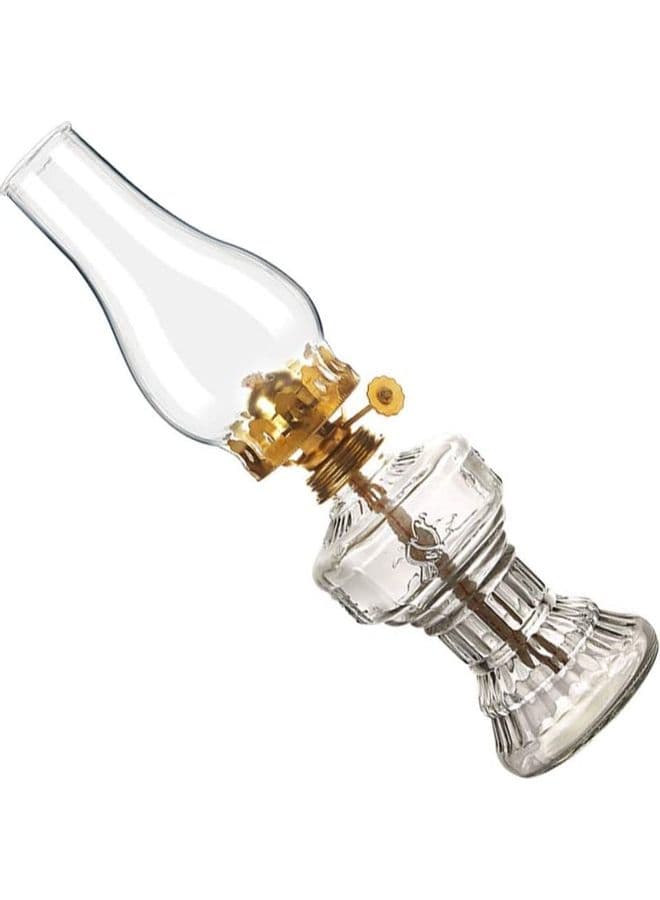Vintage Oil Lantern Clear/Gold 12.5x2.9inch
