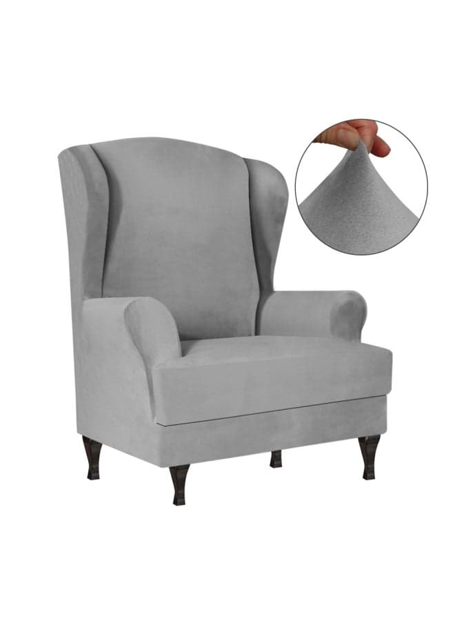 Solid Design Chair Cover Grey