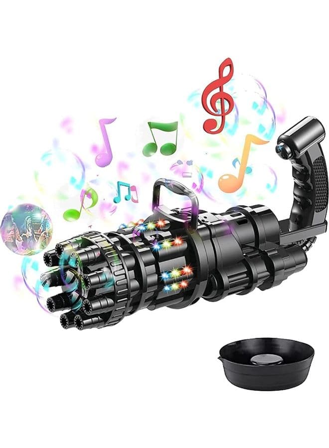 8-Hole Electric Music Bubble Maker Machine Gun Toy