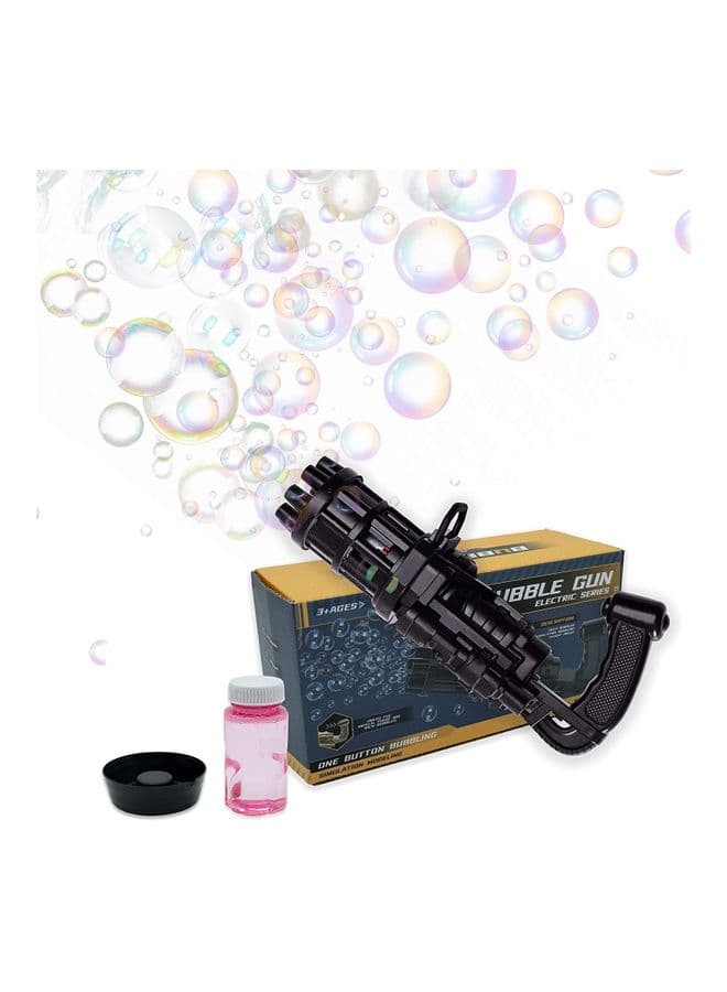 8-Hole Electric Bubble Maker Machine Gun Toy With Bubble Solution