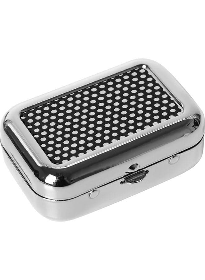 Portable Outdoor Travel Mini Ashtray Black/Silver