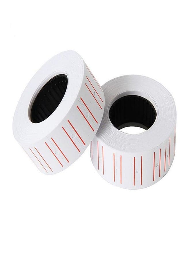 Single Line Pricing Label White