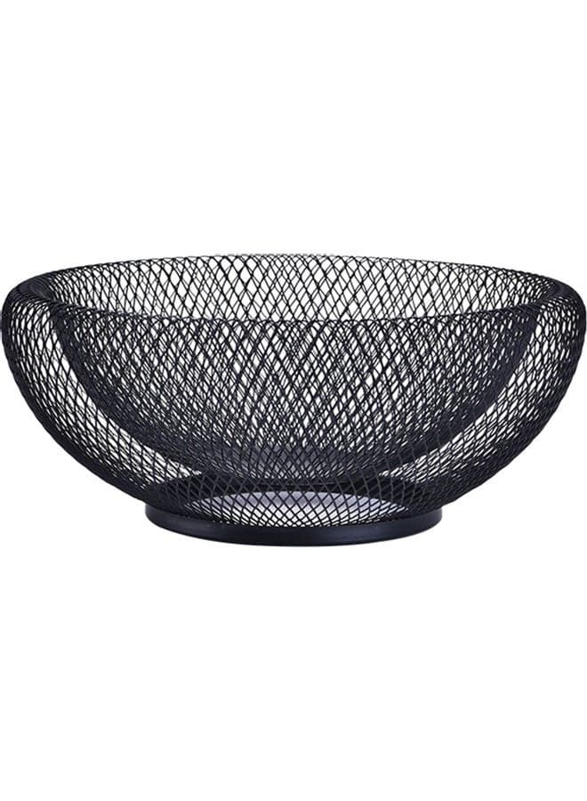 Sturdy Double-layered Fruit Basket Black