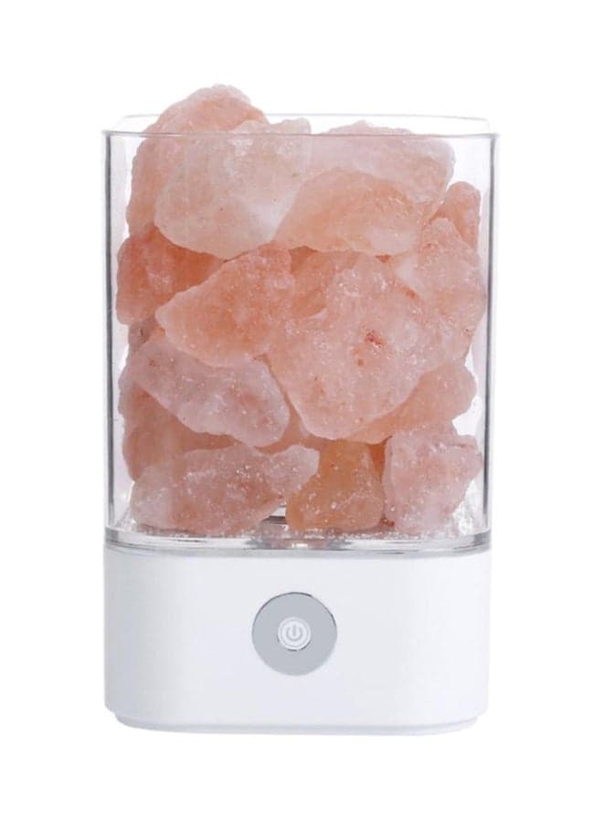 USB Crystal Salt Night Light White/Clear/Pink 11x11cm