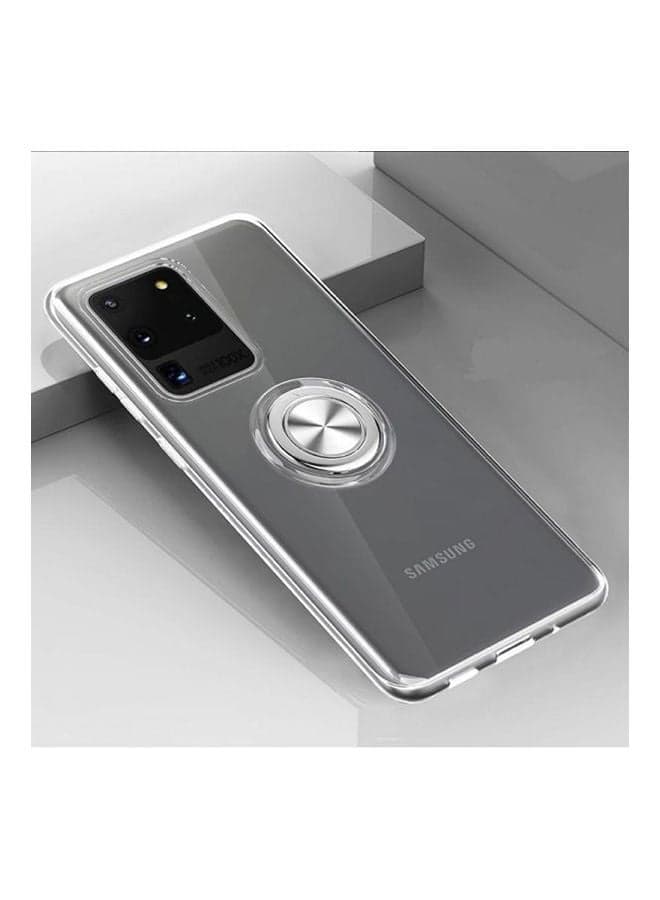 For Samsung Galaxy S20 Ultra Mobile Phone Case Transparent Ring Bracket Clear