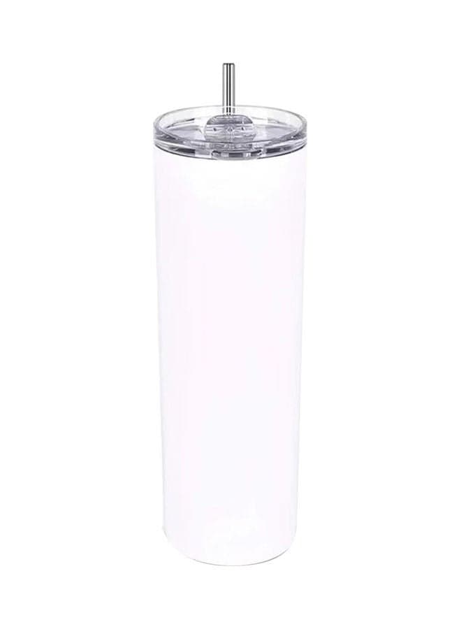 Insulated Tumbler With Straw White