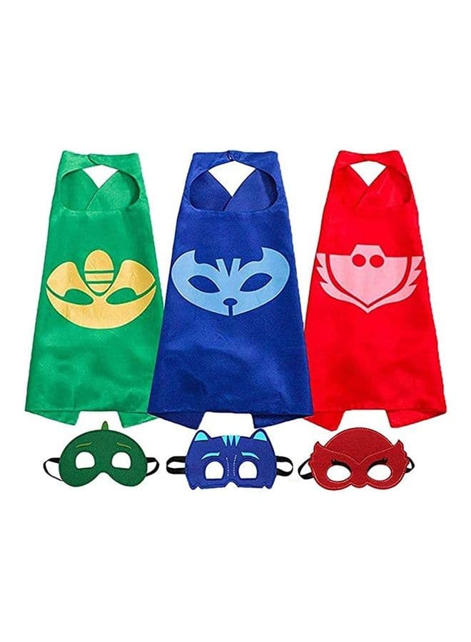 3-Piece Superhero Cape And Mask Costume