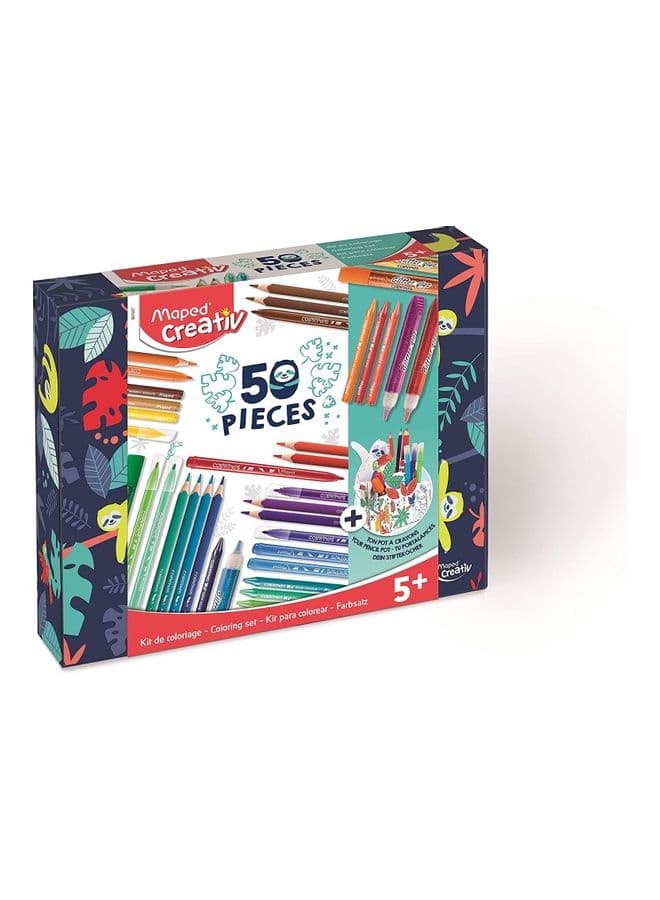 50-Piece Colouring Pencil Kit Multicolour