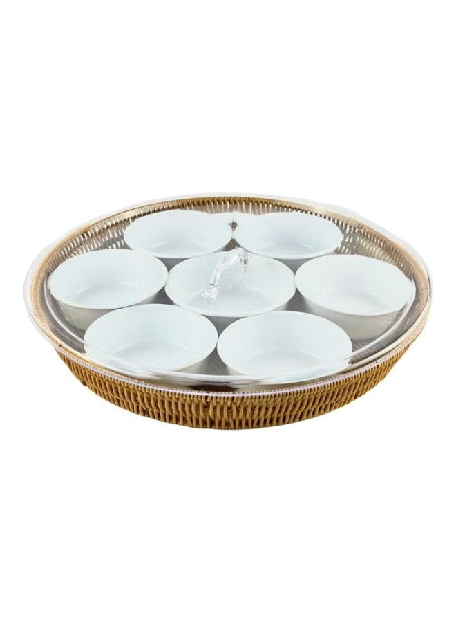 Round Breakfast Tray Multicolour 45x26.5x63.5cm