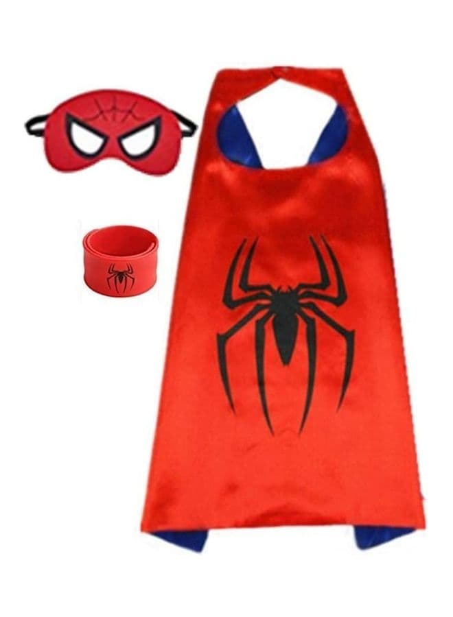 Spider Man Costume Cape Mask And Band Set One Size