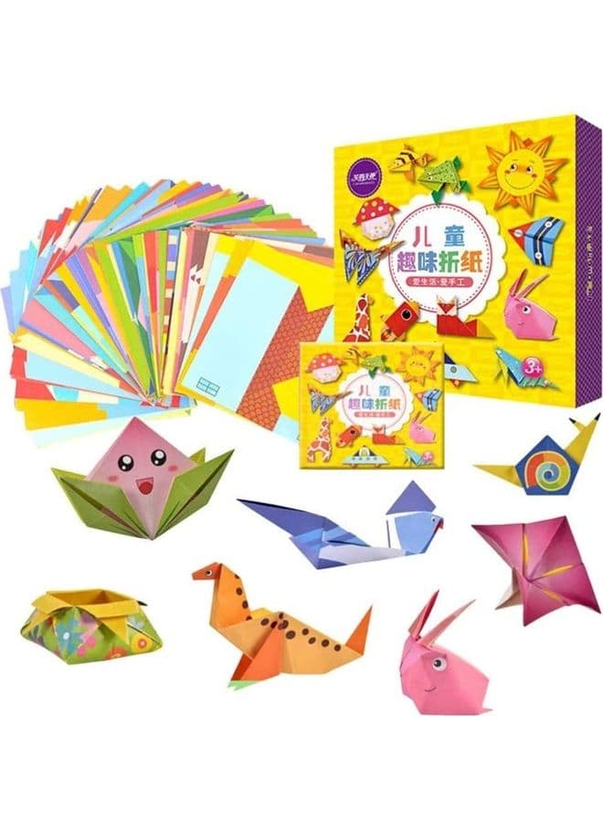 108-Piece Colour Paper Folding Art Crafts Set