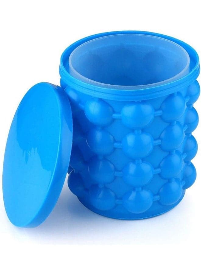 Bucket Shape Ice Cube Maker Blue 20x15x20cm