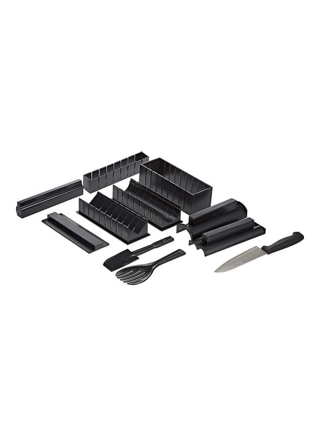 11-Piece Sushi Maker DIY with Utensil Set Black One Size
