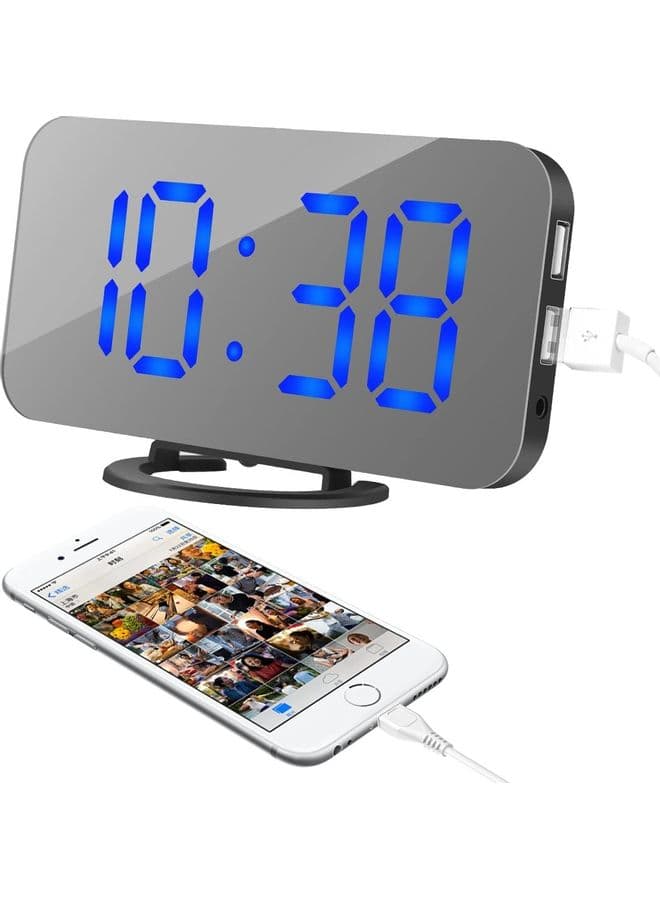 Digital Alarm Clock Multicolour 6.22 x 3.11inch