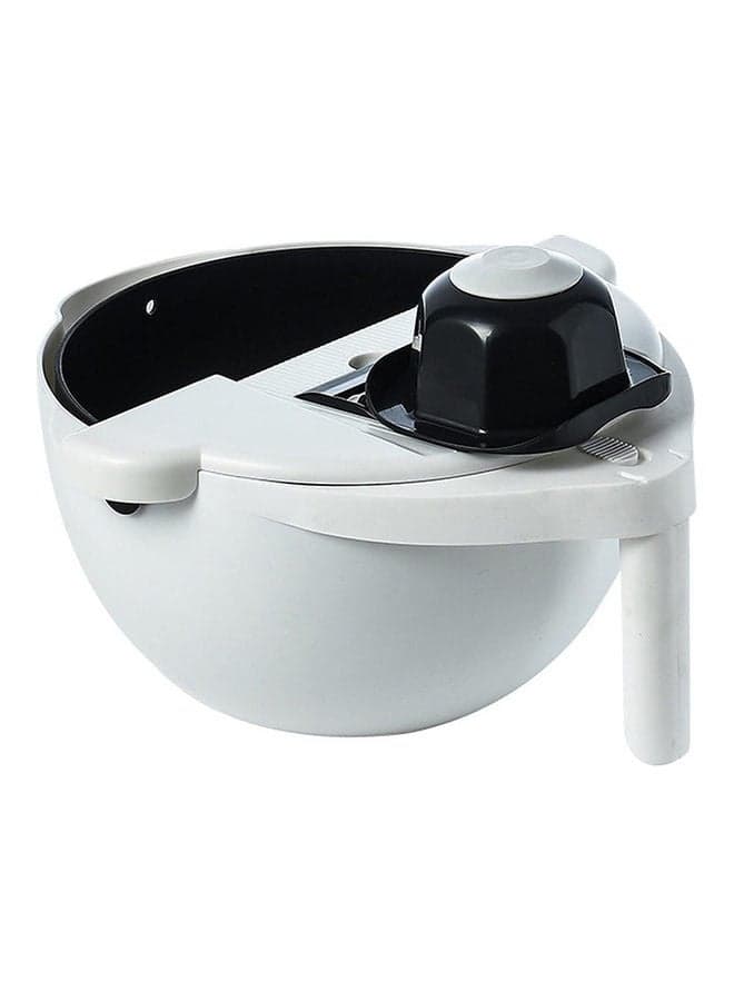 Multi-Functional Vegetable Cutter with Drain Basket White/Black